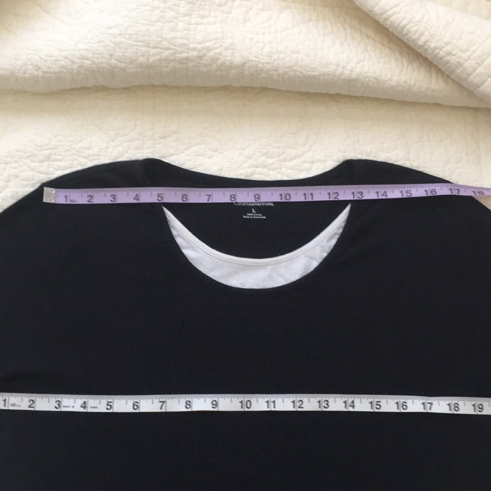 Croft and Barrow Scoop Neck with 3/4 Sleeve Tee - Picture 5 of 7
